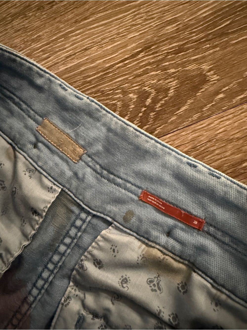 Pilcro Wide Leg Relaxed Paint Brush Stroke Dye Pants - Picture 4 of 5